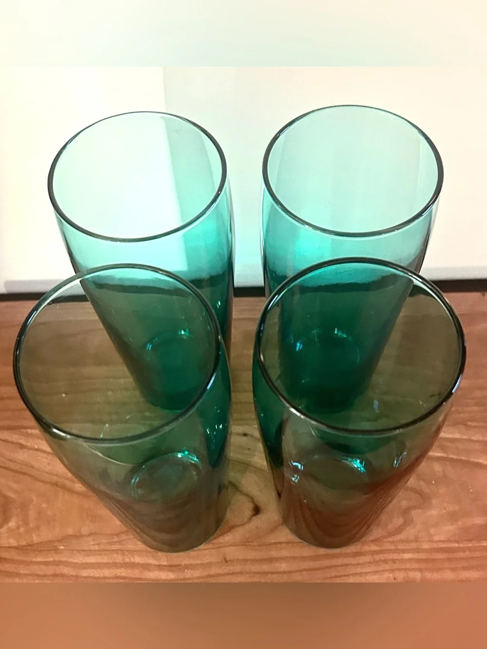 Cristar Bilboa Cooler 16oz Highball Pub Beer Glass Ice Tea Smoke Green SET OF 4